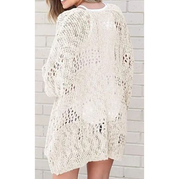 NEW Oversized Hollow Out Cardigan Sweater - Picture 2 of 10